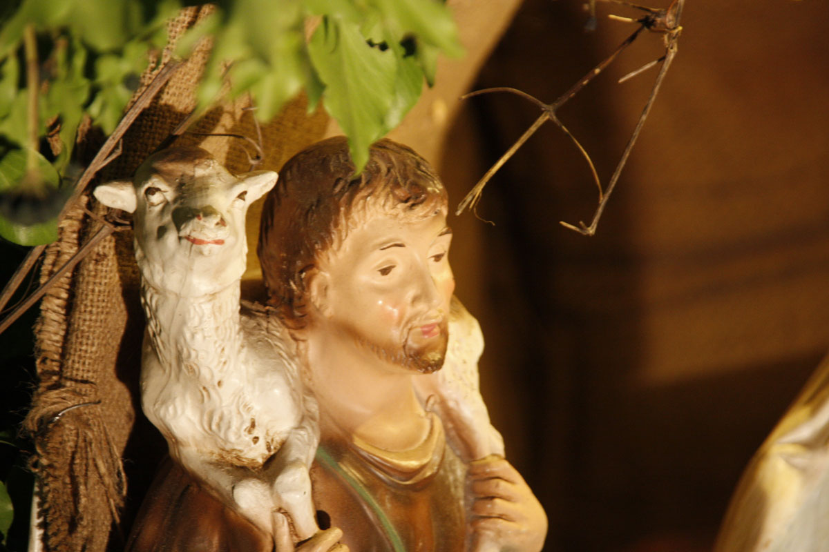 particolare del presepe di coreno 2014